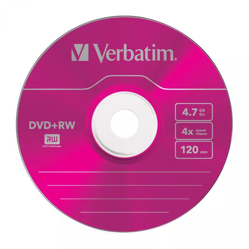 VERBATIM 43297 Verbatim DVD+RW slim jewel case 5 4.7GB 4x Colour