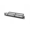 Rack blanking panel LANBERG PPKS-9112-B, 12-port, 1U, metal, grey, 254×44.5×99.3 mm