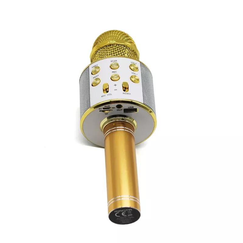 Microphone MANTA MIC10-G Gold cardioid portable — cardioid condenser, handheld design