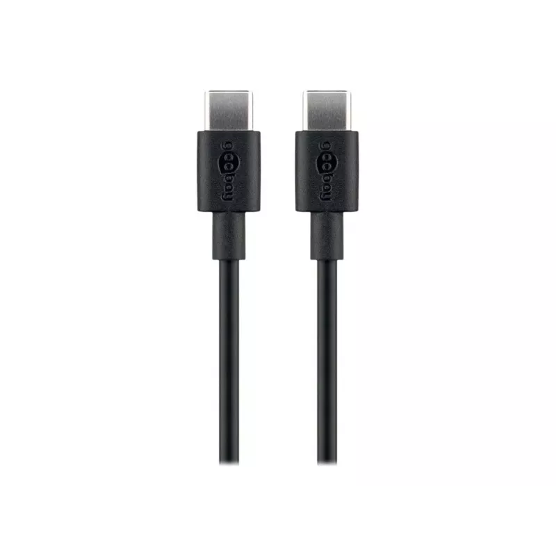Wentronic goobay - USB Cable - USB-C (M) to USB-C (M) - USB2.0 3 A - 0,5m - Black (66316)