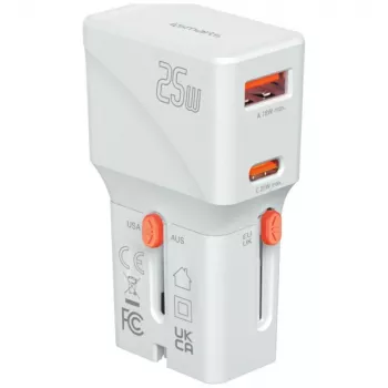 Travel charger 25W Worl d Travel 25W USB-C + A