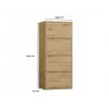 ALMA CHEST OF DRAWERS, ANTHRACITE/ARTISAN OAK