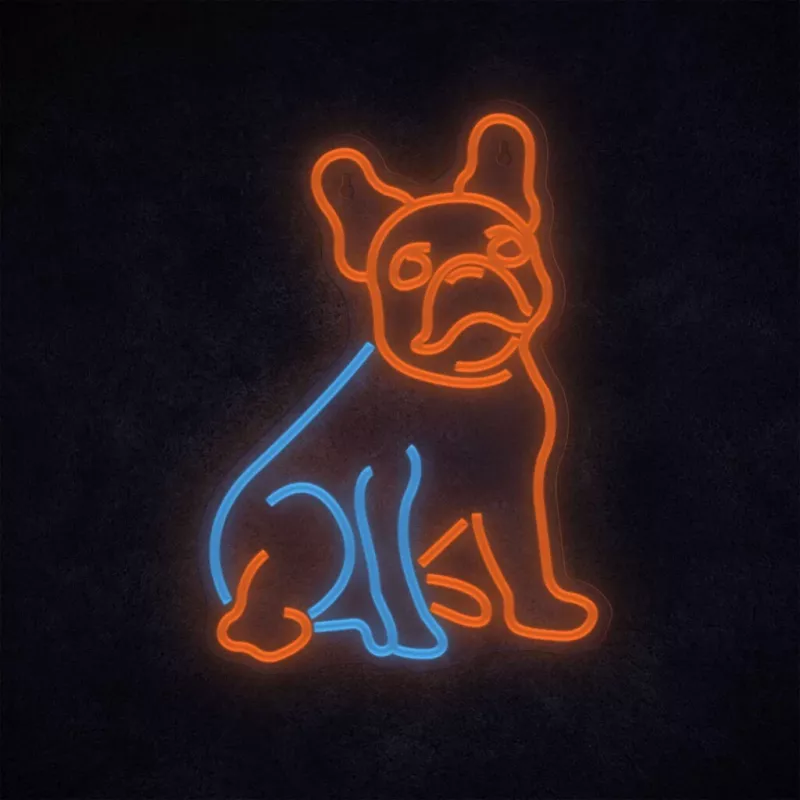 Neon Lights Dog MANTA SNL68MT French Bulldog style decorative neon sign