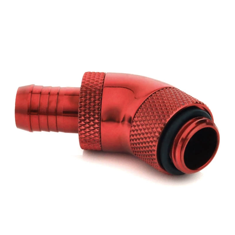 Computer cooling accessory BitsPower BP-DBR45R2II — brass rotary fitting, red