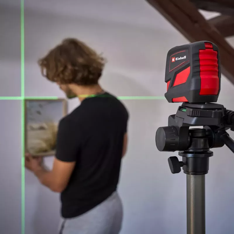 Laser level Einhell TC-LL 2 G — self-leveling green cross and 360° line