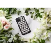 Smartphone case iKins for iPhone 11 Pro Max, black pyramid design, protective hard shell