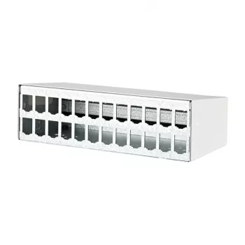 Metz Connect - Patch-Panel-Enclosure - surface-mountable - Pure White, RAL 9010 - 24 Ports (130861-2402-E)