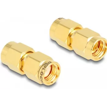 DeLOCK Adapter RP-SMA plug to SMA plug C6801 Connector type SMA Diameter 9 mm