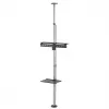 Maclean MC-791N Telescopic Floor-Ceiling TV Mount with Shelf, 37-70 inch, 30 kg