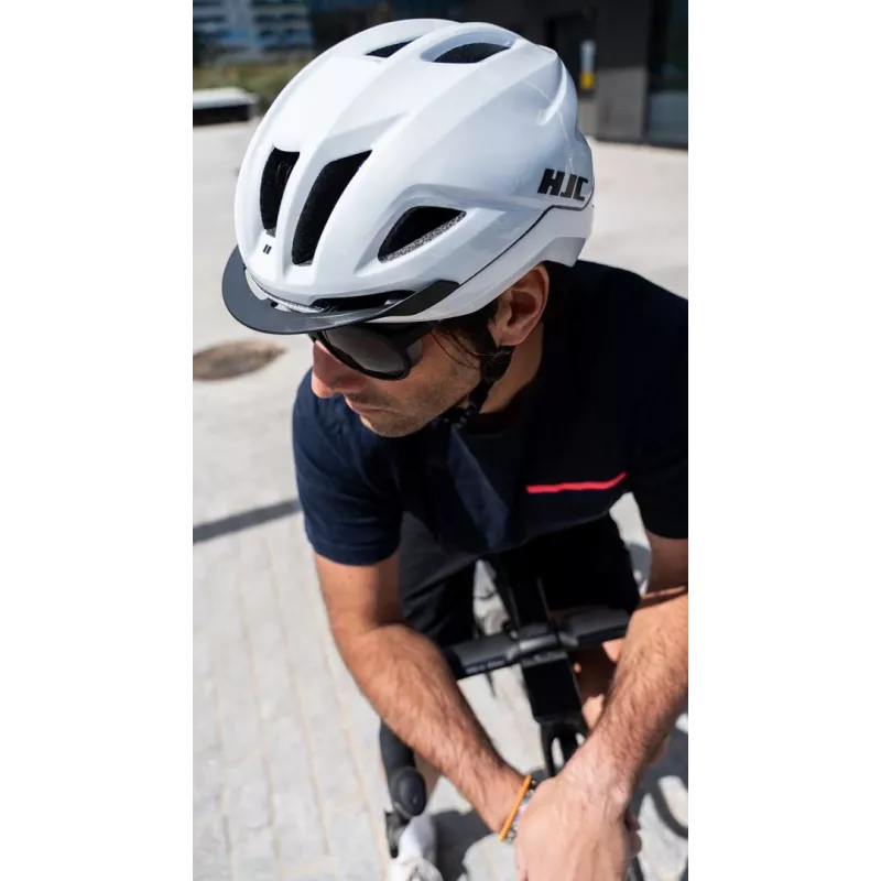Bicycle helmet HJC Crosser, white, size L