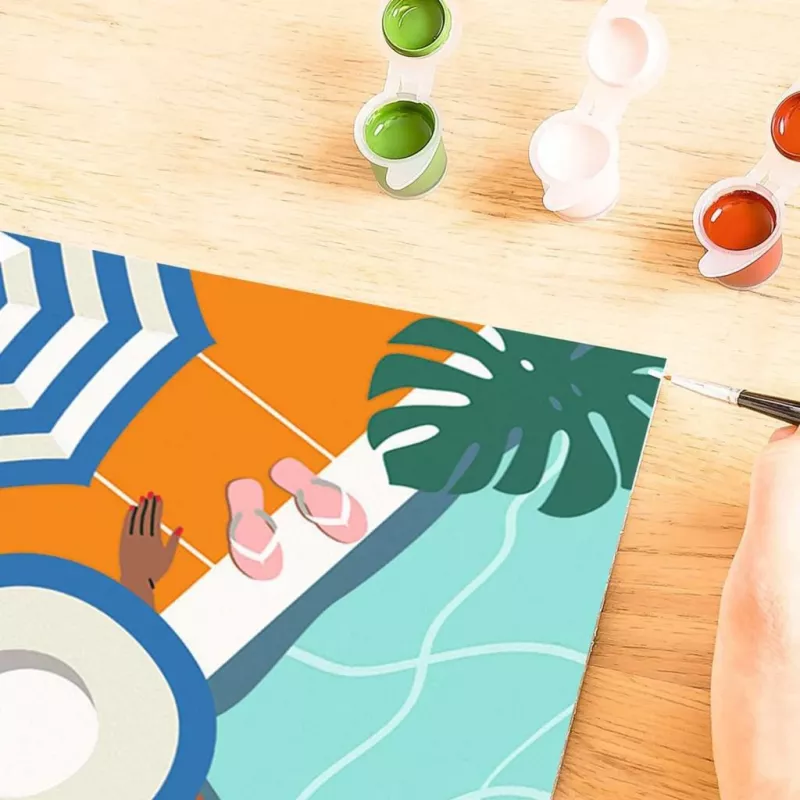 Paint-by-number kit Ravensburger CreArt – Pool Time (painting kit, model 25523)