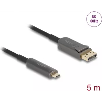 DELOCK Active Optical Cable USB-C to DisplayPort 81604 4K 60Hz, USB-C (Alt Mode) to DP, 1.8 m