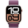 Apple Watch Series 10 Aluminum Case GPS + Cellular 46mm Rose Gold Sport Loop plum