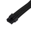 SilverStone PP07E - Spannungsversorgungs-Verlängerungskabel - 8-poliger PCIe Power (6+2) (M) zu 8-poliger PCIe Power (W) - 30 cm - Schwarz (SST-PP07E-