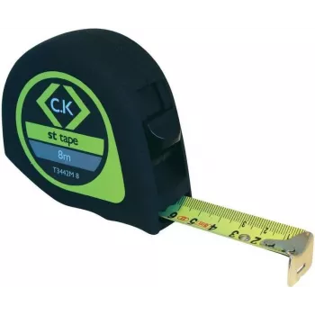 Tape measure c.k tools T3442M8 — 8 m length, compact case, metric markings