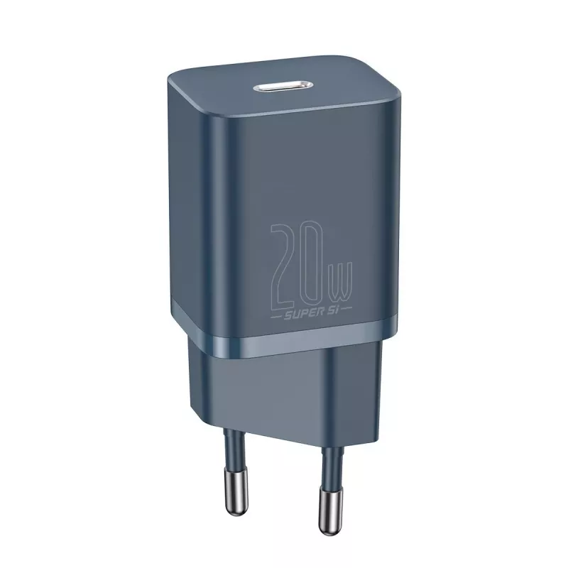 Baseus Super Si Power charger with USB-C to Lightning cable 20W Blue