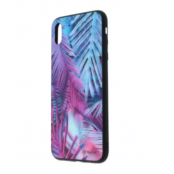 Protective cover glass sleeve Tellur for iPhone XS Max with printed palm design