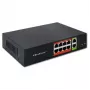 Network switch QOLTEC FAST Ethernet PoE 8xRJ45 with 2xRJ45 uplink (model 52290)