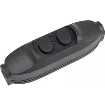 Intermediate switch AS Schwabe 45221 with PRCD, 230 V, IP55, black