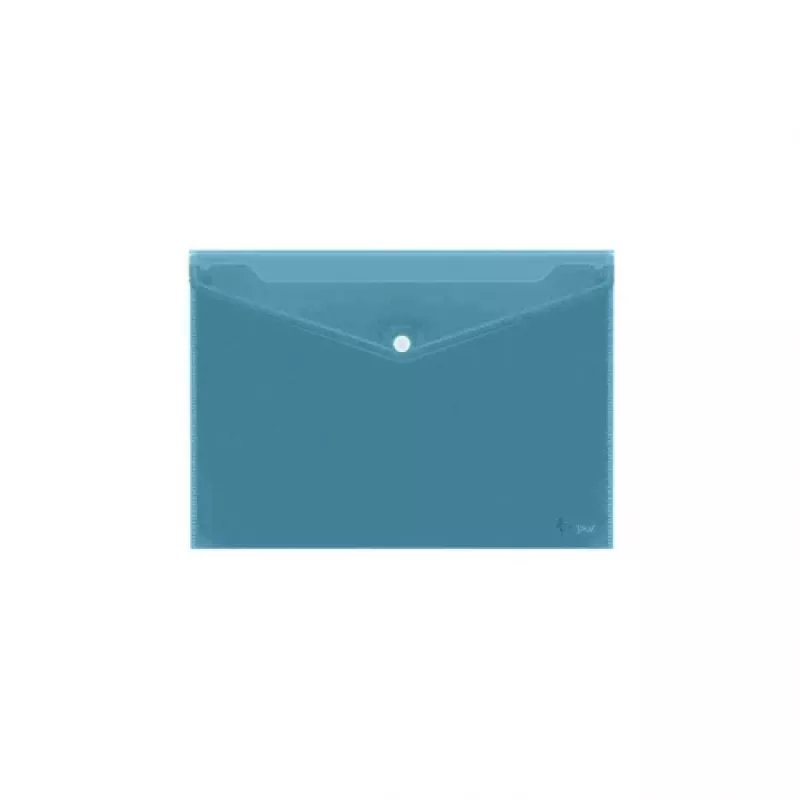 Envelope with print Forpus, A4, plastic, blue transparent