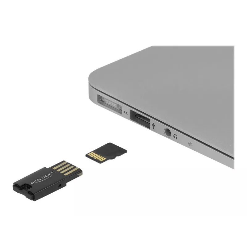 DeLOCK USB 2.0 Card Reader Black Micro SD MicroSDHC MicroSDXC 480 Mbit/s