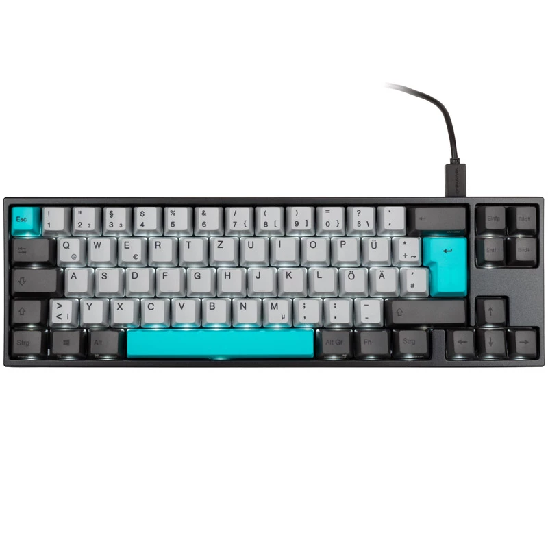 Mechanical Keyboard Ducky Varmilo Miya Pro Moonlight QWERTZ USB Backlit Cherry MX Blue