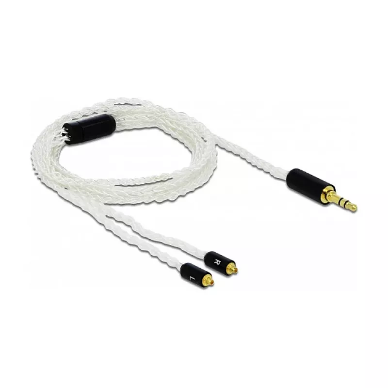 Audio Cable DeLOCK 85845 1.2m 3.5mm 2x MMCX White