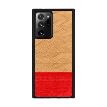Phone case man and wood Galaxy Note 20 Ultra herringbone azalea black