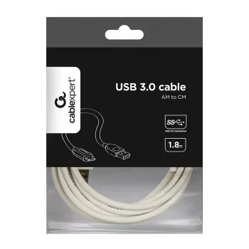 Gembird CCP-USB3-AMCM-6-W USB cable USB 3.2 Gen 1 (3.1 Gen 1) 1.8 m USB A USB C White