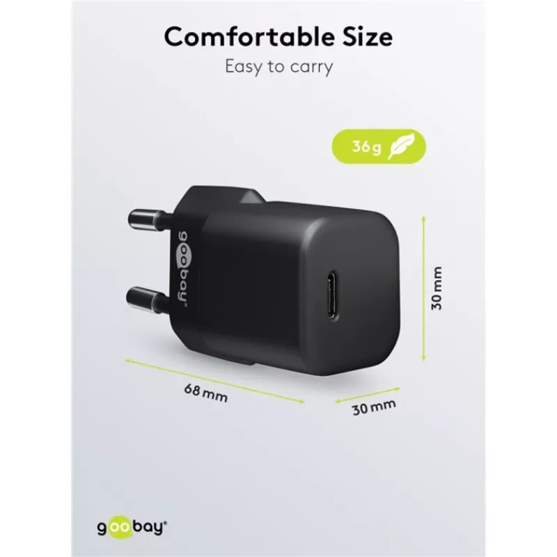 Mobile Device Charger Goobay 65403 Universal Black AC Fast Charging
