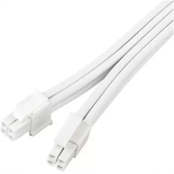 Power supply extension cable SILVERSTONE EPS 12V 8‑pin (30 cm) white SST-PP07E-EPS8W-V2