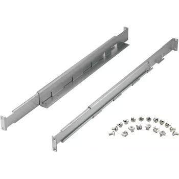 Rack rail kit PowerWalker 10120531 — silver, width 550 mm, height 140 mm, depth 70 mm, supports rack depth 78–120 cm, weight 3.1 kg