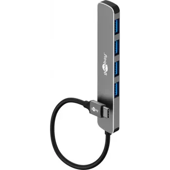 Goobay 79157 - USB-C 3.2 Hub 4 Port 5 Gbit/s 4x USB-A 3.2 - Digital/Data (79157)