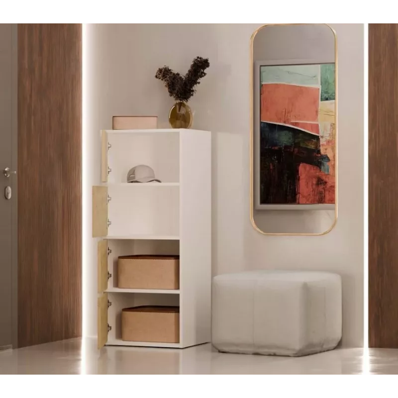 ALMA CHEST OF DRAWERS WHITE/ARTISAN OAK