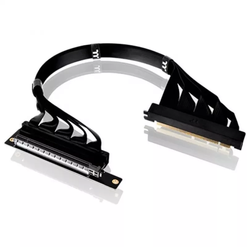 Thermaltake PCI-E 4.0 Dual 90 Degree Riser Cable, 40 cm, Black