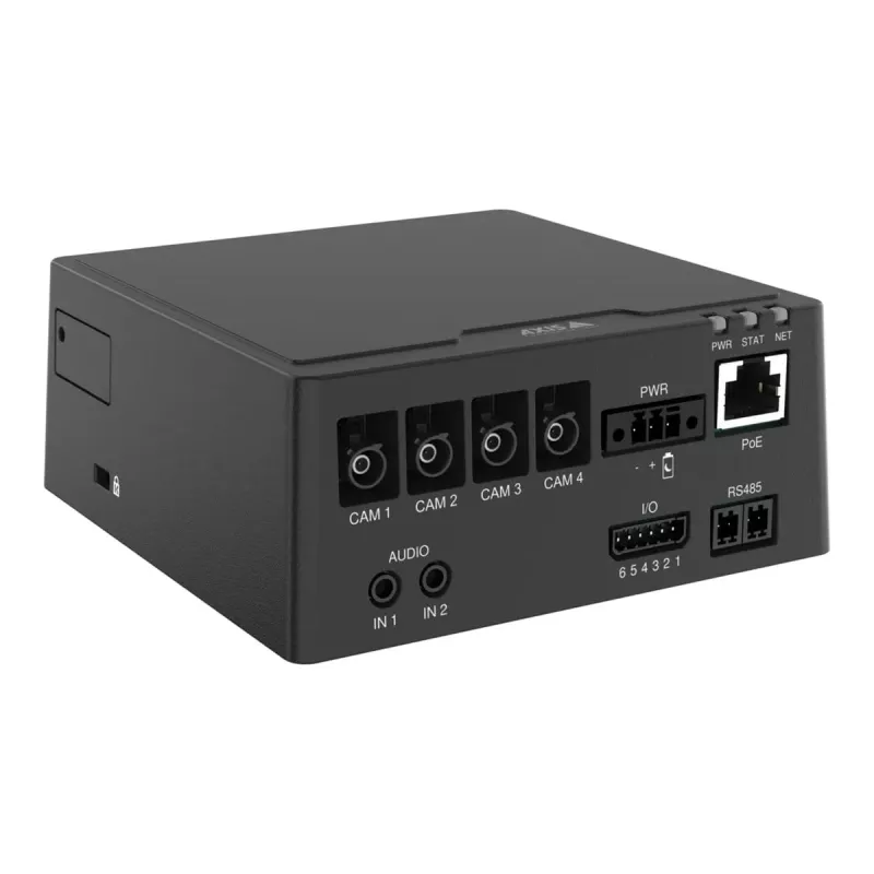 Base unit AXIS F9114-R Mk II — indoor wired Ethernet, 10/100/1000 Mbps, 10–48 V, 12.7 W typ