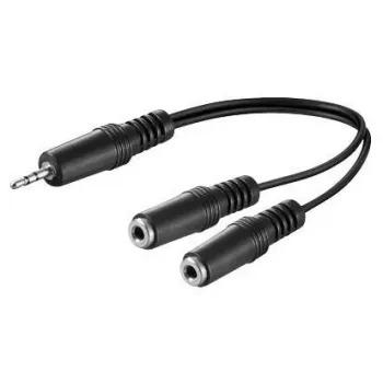 Microconnect AUDLL02 audio cable 0.2 m 3.5mm 2 x 3.5mm Black