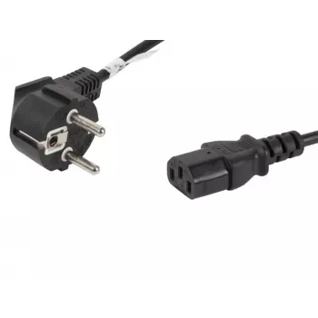 Lanberg CA-C13C-10CC-0018-BK Power Cable Black 1,8 M C13 coupler CEE7/7 (CA-C13C-10CC-0018-BK)