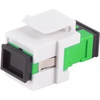 Fiber Optic Keystone Connector ShiverPeaks SC-SC Simplex Green 08-10211