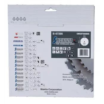 T.C.T. saw blade 260X2.15X30mm 10° T80 EFFICUT