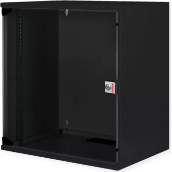 ROLINE 19 inch Wall-Mount Network Cabinet 12U, 540x400 mm, Basic Kit, Black