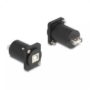 DeLOCK D-Type Module USB 2.0 Type-B female to Type-A female black