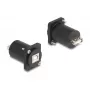 DeLOCK D-Type Module USB 2.0 Type-B female to Type-A female black