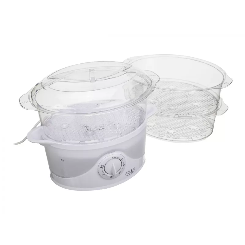 Steam Cooker Adler AD 633 3 Baskets Freestanding 800 W White