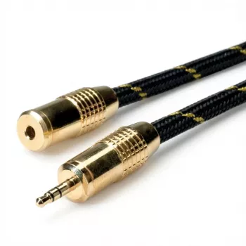 ROLINE GOLD 3,5mm Audio-Extension Cable Plug / Socket 10,0m (11.09.4759)