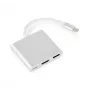 USB graphics adapter GEMBIRD A-CM-HDMIF-02-SV, HDMI output, up to 3840×2160, silver, 58.5×51×11.6 mm