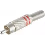 Cinch (RCA) Connector ShiverPeaks 6 mm metal, model 52000-R, red