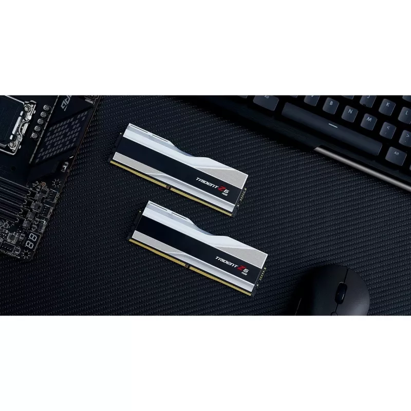 DIMM 32 GB DDR5-8000 (2x 16 GB) Dual-Kit, Arbeitsspeicher silber/schwarz, F5-8000J3848H16GX2-TZ5RS, Trident Z5 RGB, INTEL XMP