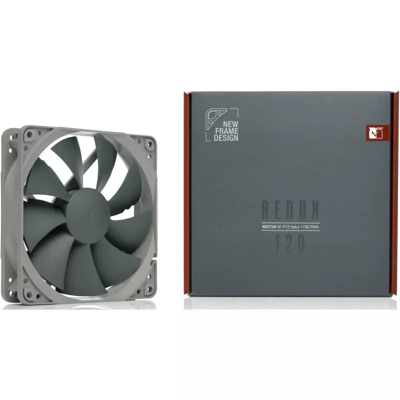 Fan Noctua NF P12 redux-1700 PWM, 120 mm, 12 V, 1700 RPM, 4-pin PWM, 120.2 m³/h, 25.1 dB