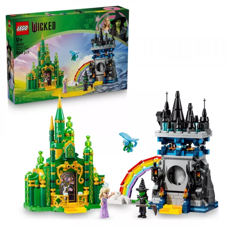 LEGO building set Wicked 75689 — Emerald City and Kiamo Ko Castle playset